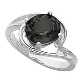 14K White Gold Onyx Ring