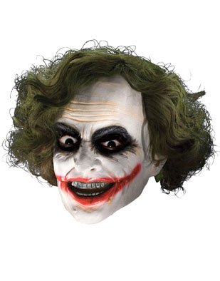  New Batman Heath Ledger The Joker Vinyl Costume Mask