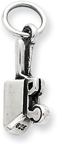 Sterling Silver Antiqued Wheelbarrow Char