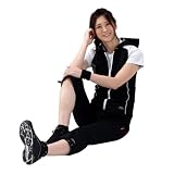 30'upDIET(サーティアップダイエット) 30'up シェイプスーツ 半袖ラグランフード付シェイプスーツ レディース ブラック×ブラック