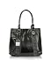 Roccobarocco Black Polished Tote Bag