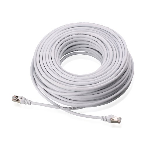 Cable Matters Cat6a Snagless Shielded (SSTP/SFTP) Ethernet Patch Cable in White 100 Feet