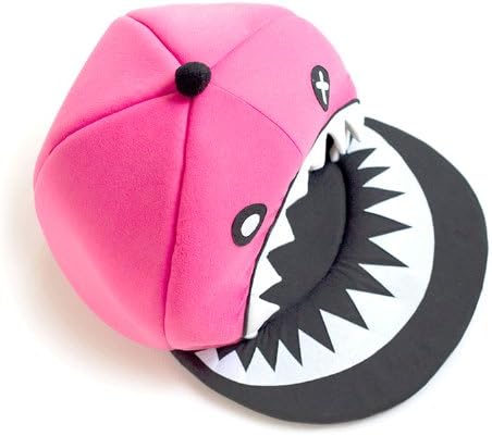 KOJIMA Design-Cute Cozy Magenta Pirates Shark Pet Bed for Small Cat Dog Puppy 16.5"×16.5"×12.6"