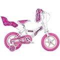 New 2012 Bumper Princess 14" Girls Bike - (4 - 6 years). White and Pink.