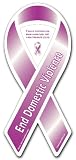 End Domestic Violence Ribbon Car Magnet