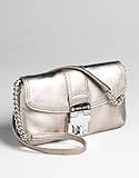 Michael Kors Jenna Small Flap Shoulder Bag, Bronze Leather