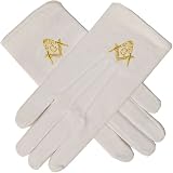 Thumbnail image for Masonic Gloves with Gold Square and Compasses