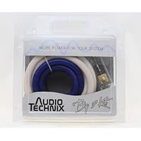 Audio Technix 1/0 Ga Gauge OFC Silver Tinned Wire - Big 3 Wiring Upgrade Kit 5'
