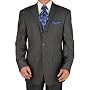 Italian Mens Suits Charcoal Pinstripe Merino Wool 150s Hand Tailored Valenti Made in Itlay Suit Jacket and Pants Comfortable for Business and Year Round Use