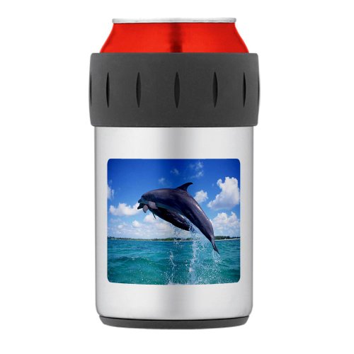 Thermos Can Cooler Koozie Dolphins Singing