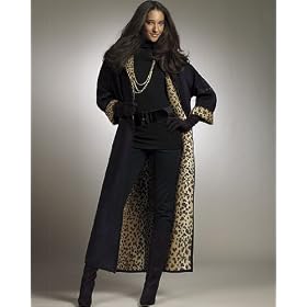 Newport News Reversible leopard robe coat