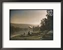 Autochrome of Artists Painting on the Banks of the Dordogne River, Autochrome Dated the 1920s National Geographic Collection Framed Photographic Poster Print by Gervais Courtellemont, 21x17