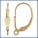 2 pcs 14k Gold Filled Sea Shell Ear Wire Leverback Earwires Lever Back Clip Earring Connector With Open Ring