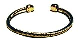 Magnetic Sports Bracelet with Silver Beads and Gold Balls in Rope Design