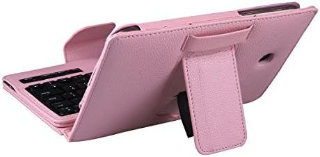 XKTTSUEERCRR Wireless Bluetooth Removable ABS Keyboard PU Leather Tablet Stand Case for Samsung Galaxy Tab 3 7.0 inch 7" T210 T211 P3200 P3210 Tablet (Pink)