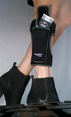 LegBuddy Latex Free Holster for Carrying Epinephrine Auto Injectors. Size S-M "Techno Black"