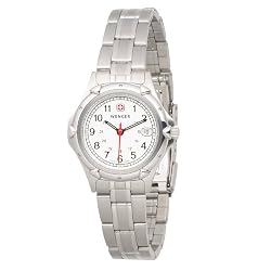 Wenger Women's 70209 Standard Issue White Dial Steel Bracelet Watch