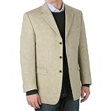 Joe by Joseph Abboud Cream Linen 3-Button Blazer, 46 S