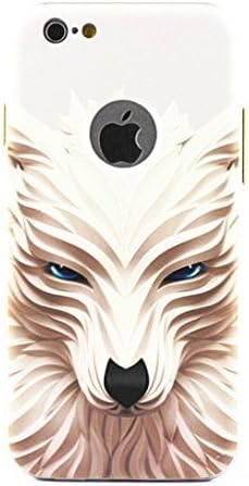 Jagzee iPhone 6/6S Case, Protective Bumper Case (4.7") - Wolf White Pattern - 3D Embossed Case - Designed For Drop Protection &amp; Scratch Resistance