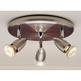 Micromark - GU10 Mains Voltage 3 Light Plate Spotlight