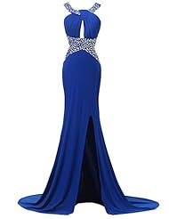Sexy Cocktail Halter Beaded Backless Sequined Viscose Evening Dress/Homecoming Dress/Bridesmaid Dress/Pageant Dress/Prom Dress/Party Dress/Wedding Dress 
