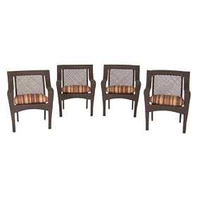 Marilla Wicker Dining Chairs - Set of 4 by Casual World Agio International