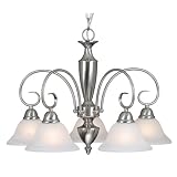 Golden Lighting 1395DL PW Centennial PW Five Light Nook Chandelier, Pewter Finish