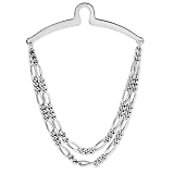 Doppio All Moda by Competition silver metal tie chains