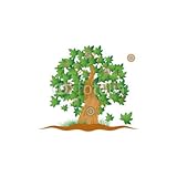 IMAGE OF Wallmonkeys Peel and Stick Wall Decals - Old Tree, Grass, Summer - 48