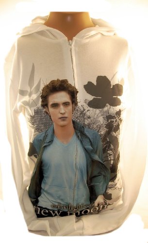 Twilight New Moon Ladies Hoodie Sweatshirt – Edward Cullen on White