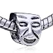 Pandora Bead & Bracelet Fit - Laughing Grandpa Pattern European Charm Beads Plated