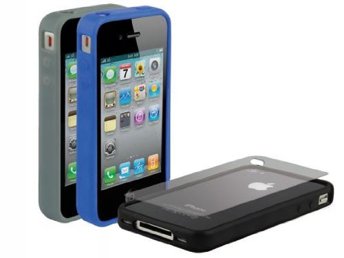 Scosche BandIT Rubber H&uuml;lle f&uuml;r Apple iPhone 4, 3 St&uuml;ck