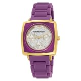BCBGMAXAZRIA Ladies Watch BG8235 with Purple Rubber Bracelet
