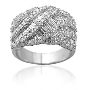 Diamond & 18k White Gold Right Hand Ring