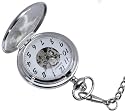 Hochglanz polierte Mechanische Edelstahl Taschenuhr mit 48 Stunden Gangreserve!