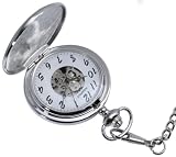 Hochglanz polierte Mechanische Edelstahl Taschenuhr mit 48 Stunden Gangreserve! Damen