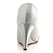 ELEGANTPARK Women High Heel Pumps Closed Toe Rhinestones Satin Evening Prom Wedding Wedges