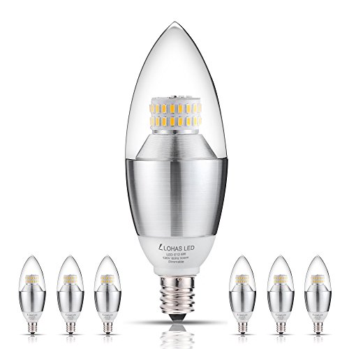 Lohas candelabra bulbs, led bulbs dimmable, 6w (60 watt…