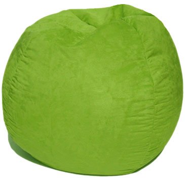 Microsuede Bean Bag Chair in Lime Green