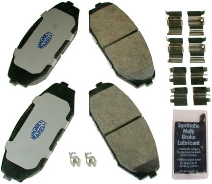 NEW FRONT BRAKE PAD KIT BY MAGNETI MARELLI W/COMPLETE HARDWARE MOPAR 1AMV100793