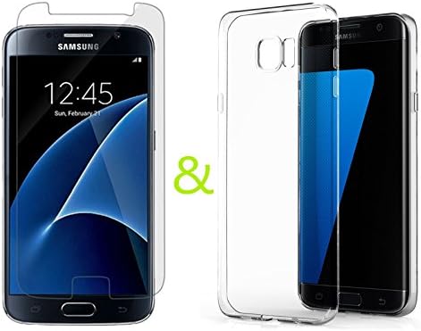 Galaxy S7 Protector ,LAFAdes Galaxy S7 Tempered Glass&amp; Cellphone Case,Galaxy S7 Screen Protector 2.5D Round Edge/99%Clarity/Shatter Proof/Bubble Free&amp;Premium Scratch Resist Heavy Duty Protection Case
