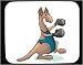 Decorated Mouse Pad with glove, boxing, sport, kangaroo