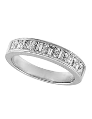 14K White Gold 0.57cttw Round Diamond Fashion Ring