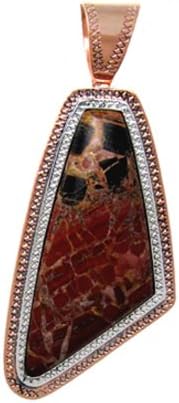 Tire Track Brecciated Stone Pendant By Jay King