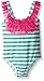 Pink Platinum Girls' Printed Stripe Swimsuit