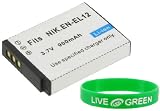 Young Micro EN-EL12 900mAh Li-Ion Battery for Nikon Coolpix S6000 14 MP Digital Camera Black