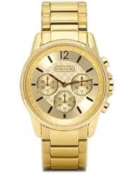 Coach Gold Ladies Signature Sport Chronograph Bracelet Watch
