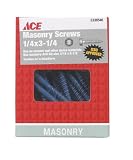 ACE DRYWALL SCREWS 19097ACE MASONRY SCREW, SLOTTED HEX HEAD 1/4 X 3-1/4