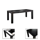 Cuba Black Ash 160cm End Extending Dining Table