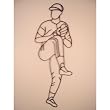Baseball Pitcher Iron Sports Shadow Decorative Wall Art